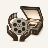 Filmrolle-Hände-Scanner